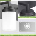 Bathroom Vanity Light, 4 Light Matte Black Vanity Light with White Matte Glass Shade, 30in Farmhouse Wall Light, Lighting Fixtures Over Mirror for Bathroom