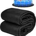 300G/M Thicker Round Pool Pads for Above Ground Pool, Under Pool Pad Round, Above Ground Pool Liners Round with Metal Grommets, Under Pool Mats to Prevent Punctures Pool Tarp (15 FT)