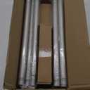 Heavy Duty Curtain Rods 72 to 144 Inches, 1 Inch Silver for Bedroom, Living Room, Patio, Kitchen, Adjustable With Classic Finials, Silver Finishing