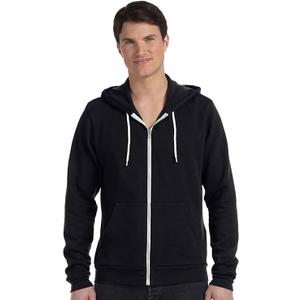 Bella & Canvas Men's 3739 Unisex Poly-Cotton Fleece Full-Zip Hoodie, size Large