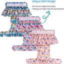 CuteBone Female Dog Diapers with Skirts 2 Pack Reusable Puppy Dresses Pants for Heat Cycle Period QBD11M