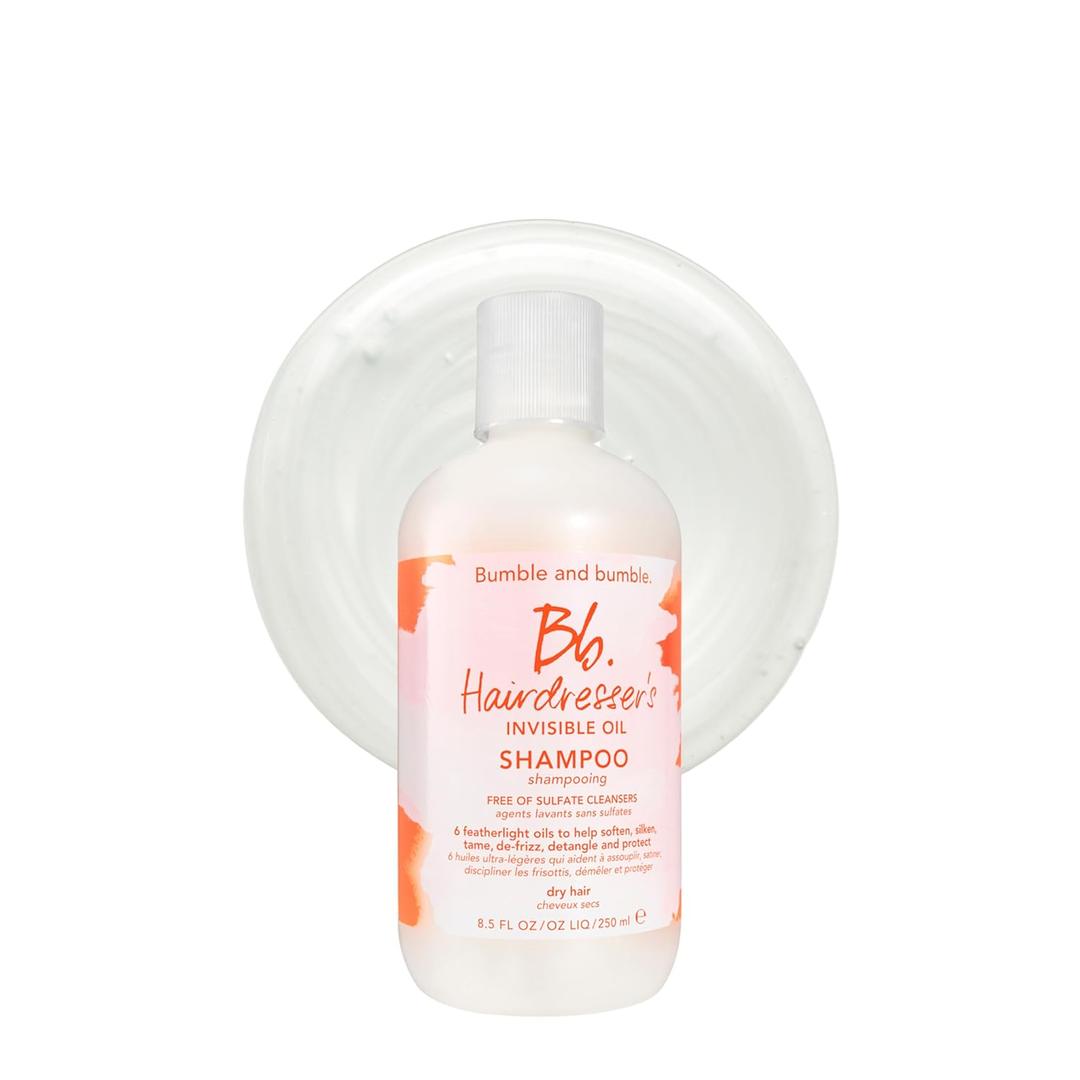 Bumble and bumble. Hairdresser's Invisible Oil Hydrating Shampoo | Anti Frizz, Softening, Color Safe | For All Curly, Wavy, Straight Hair Types | With Argan, Coconut + Grapeseed Oil