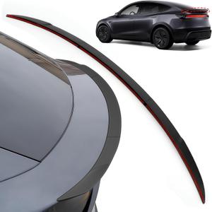Spoiler Fit for Tesla Model Y Juniper 2025 2026, 3-Piece ABS Adhesive Rear Spoiler Wing OEM Rear Trunk Lip, Aerodynamic Stability, 2025 2026 Model Y Juniper Accessories (Matte Black)