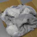 Bedsure GentleSoft Sherpa Fleece Throw Blanket for Couch, Non-Heated, Thick and Warm Throw for Women and Men, Soft Fuzzy Plush Blanket for Winter, Light Grey, 50x60 Inches