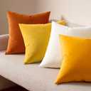 MIULEE Velvet Throw Pillow Covers 16x16 Inch, Pack of 2 - Pure White, Soft Solid Decorative Pillow Covers Cushion Cases Modern Luxury Home Decor for Spring Couch Sofa Bedroom Livingroom