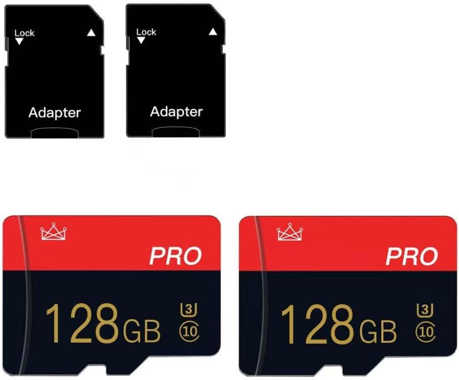 2 Pack 128GB Micro SD Card with Adapter High Speed Memory Card,C10 A1 TF Card for Camera/Dash Cam/Smartphone/Tablet/Drone（128GB*2)
