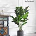 FLOWORLD Artificial Monstera Plant 4FT Tall Fake Swiss Cheese Potted Faux Tropical Floor Plants Indoor Decorative House Palm Trees for Home Office Living Room Decor