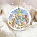 4 x Nativity Scene Ornament 2025  Cute Baby Jesus, Mary & Joseph Ceramic Ornament  Religious Christian Christmas Tree Decoration  Kids Nativity Gift, Faith Holiday Dcor, Christian Keepsake 2024