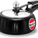 Hawkins 2 Litre Contura Black Pressure Cooker, Hard Anodised Inner Lid Cooker, Handi Cooker, Small Cooker, Black (CB20) (2.1 Quarts)