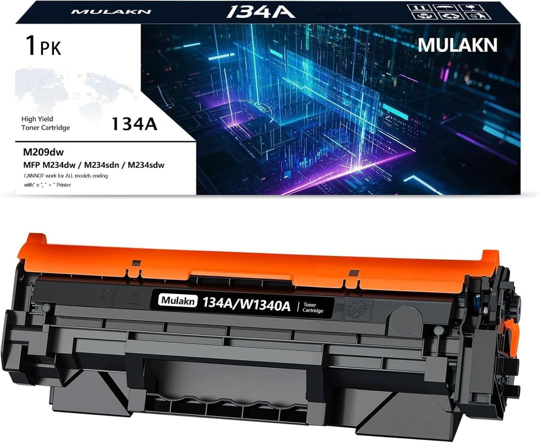 134A for HP 134A 134X Black Toner Cartridge Used to HP LaserJet M209dw MFP M234dw M234sdw M234sdn Printer Replacement for W1340A 134A  High Yield, 1PK NOT for Models Ending with e , + Printer