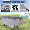 5th Wheel RV Covers 40' ~ 44', Fifth Wheel Travel Trailer Cover with 7-PLy Layers Windproof Waterproof Toy Hauler Camper Cover RV Skirting for Winter Protection