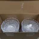 Tanlade 36 Pack Clear Plastic Bowls for Party Acrylic Salad Mixing Bowls Serving Bowls 10 oz Party Bowls Chip Containers Punch Bowl for Candy Dish Food Snack Fruit Entertaining Eating, Flower Shape