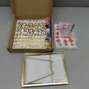 nicedepot Mother's Day Craft Glass Frame for Pressed Flowers Handprint Frame Kit with Dried Flowers Frame for Pressed Flowers Kit Mother Day Gift for Grandma