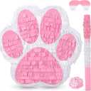 Small Dog Paw Piata Puppy Birthday Party Supplies Animal Themed Birthday Piata with Blindfold Bat Confetti for Pet Cow Themed Party Baby Shower Decorations Favors(Pink)