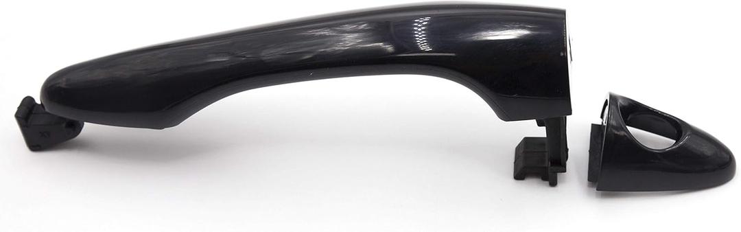 Exterior Door Handle Black Front with Key Hole Finish Cap Fits Kia Optima 2011 2015 (Front Driver Side)