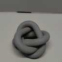 3 Link Wood Knot Decor - Hand Carved Coffee Table Decoration, Boho Chain Link Decor, Modern Shelf, Rustic Objects for Home Living Room Bedroom(Gray)