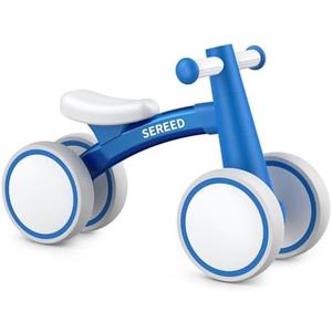 SEREED Baby Balance Bike for 1 Year Old Boys Girls 12-24 Month Toddler Balance Bike, 4 Wheels Toddler First Bike, First Birthday Gifts