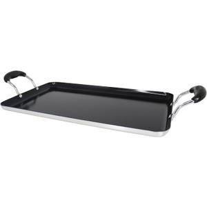 IMUSA 19 x 12 Inch Aluminum Black Ceramic Double Burner Griddle