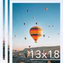 JCJMY 13x18 Picture Frame Set of 3 White for Wall Hanging, Wall Mounting Horizontally or Vertically, 13 x 18 Wall Gallery Poster Photo Frame with Shatter Resistant Plexiglass, 3 Pack, White