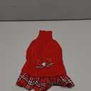 YUDODO Small Dog Sweater Dress with Bowtie Turtleneck - Knitted Pet Girl Dog Winter Clothes - Pet Warm Sweater for Puppy Yorkies, Chihuahua (S Red)