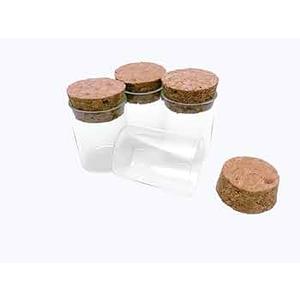 GLASS JARS WITH CORK LID 2ct (3 Pack)