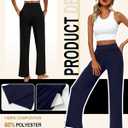 Huukeay 3 Pack Women's Lounge Pants, Cozy Wide Leg Lounge Slacks with Pockets Loose Flowy Yoga Sweatpant Workout Comfy Jogger, M