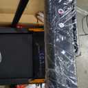 Treadmill with Speaker, 6-in-1 7.5MPH Foldable Treadmill for Home with App Compatible, Walking Pad with 10% Incline, LED Display, 3.0HP Brushless Drive, 350 LB Weight Capacity, 12 HIIT Programs (Black Orange)