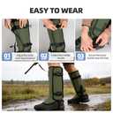 wasserflux Snake Gaiters for Hiking & Outdoor Work – Waterproof, Adjustable Leg Guards with 500D Oxford & 3-Layer Nylon, Durable Outdoor Leg Protection for Men & Women, Olive