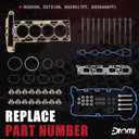 Engine Head Gasket Set Cylinder Head Bolts Compatible with Chevy Buick GMC Vehicle Captiva Equinox Malibu Orlando Regal Lacrosse Verano Terrain 2010-2017 2.4L 2384CC 145CID L4 DOHC Replace# HS26517PT