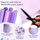 Poola Voidra 6 Rolls Bulletin Board Paper Colored 23.6 in x 16.4 ft Fade Resistant Construction Paper Roll Bulk for DIY Gift Classroom School Wall Displays & Party Backgrounds Decor(Elegant Purple)