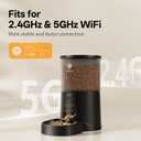 PETULTRA Automatic Cat Feeder WiFi- 5Ghz Cat Food Dispenser with APP Remote Control- Auto Pet Feeder for Small Dog Indoor- Easy to Set Up and Clean- Dual Power with Desiccant Bag Keep Fresh