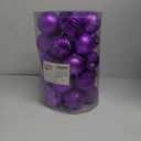 Sibosen Christmas Ball Ornaments, 34 Count Pre-Strung Xmas Balls, Shatterproof  Packed Balls for Holiday Party Wreath Tabletop Tree Decorations, 3.15 Inch, Purple