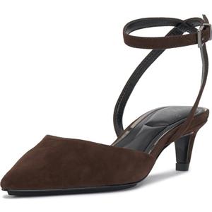 Vince Camuto Women's Irva Ankle Strap Kitten Heel Pump 5M/35