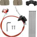 Mini Bike Hydraulic Disc Brake Caliper Kit, Mini Bike Parts with 50 inch Hose Tube Master Cylinder, Replacement for Baja DB30 Replacement for Coleman CT100U