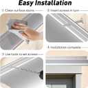 4.3" W 52" L Extra-Wide Heavy-Duty Door Rain Drip Guard Cap, Aluminum Rain Deflector for Windows Doors Guard, Stops Rain Moisture Damage for Home, Storefront, RV (52" L, Silver, Rolled Egde)