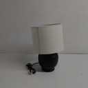 Monarch Specialties I 9739 LightingTable Lamp, Black Ceramic, Ivory/Cream Shade, Transitional