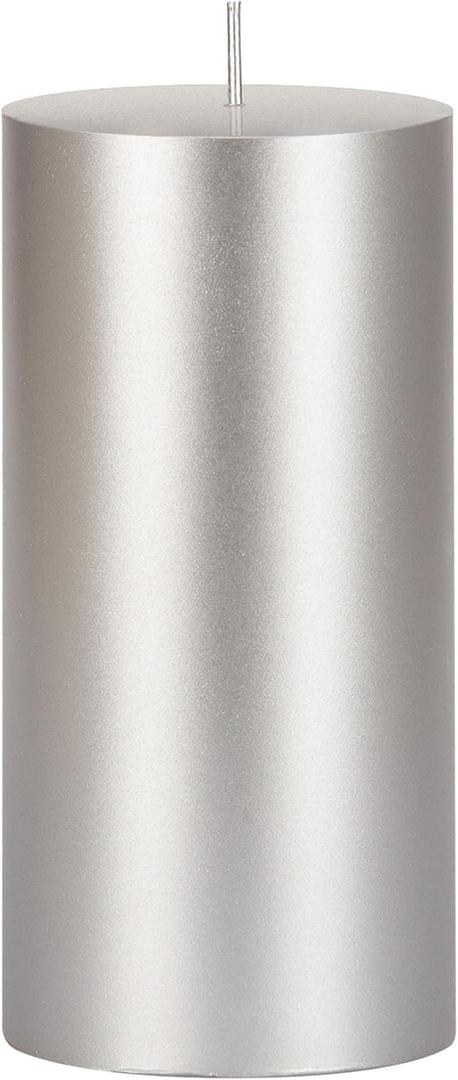 Mega Candles 1 pc Unscented Solid Silver Pillar Candles, Hand Poured Premium Wax Candle 3 Inch x 6 Inch, Home Dcor, Spas, Weddings, Occasions, Party, Centerpieces, Holidays, Vigils, Prayers