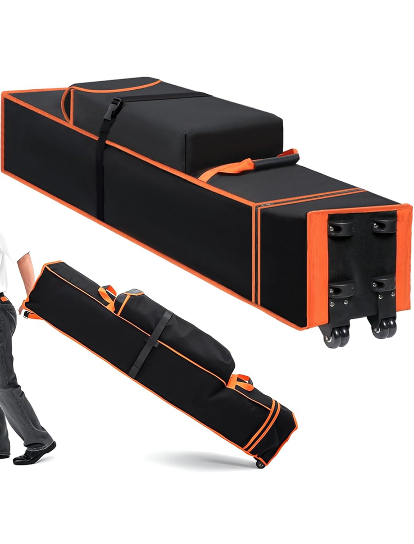 Heavy Duty Canopy Bag Replacement, Large Tent Storage Bag with Roller Wheels 63X10X10in, 800D Oxford Fabric Pop Up Canopy Replacement Parts
