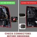 LED Tail Lights Assembly Compatible with 2013-2018 Dodge Ram 1500 2500 3500 Sport, Rear Light Taillights Replacement # 68093081AB 68093081AC (Black Border)