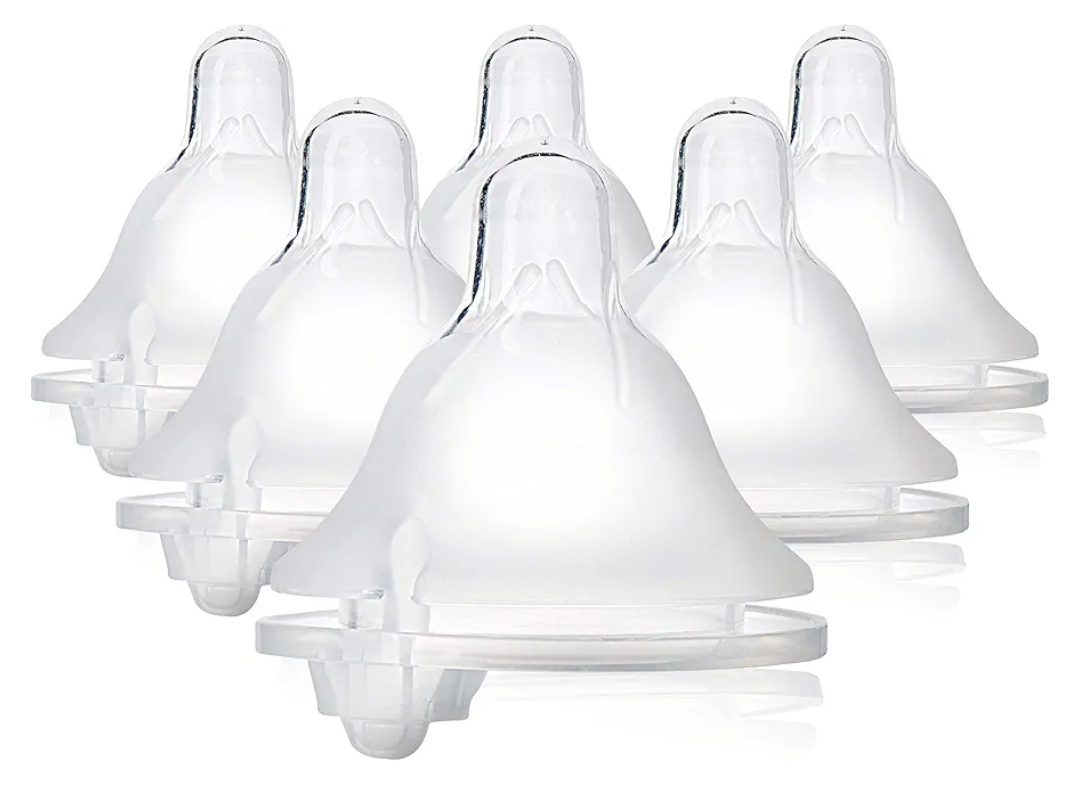 evenflo 2 vented nipples,fast flow, 6m+,  wide neck