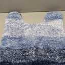 OLANLY Luxury Toilet Rugs U-Shaped 24x20, Extra Soft and Absorbent Microfiber Bathroom Rugs, Non-Slip Plush Shaggy Bath Mat, Machine Wash Dry, Contour Bathroom Mats for Toilet Base, Navy