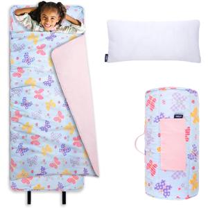 Wildkin Kids Original Nap Mat – Cozy Kids Sleep Mat with Pillow, ideal for School & Travel