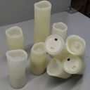 Flameless Candles Led Candles Pack of 9 (H 4" 5" 6" 7" 8" 9" x D 2.2") Real Wax Battery Candles with Remote Timer for Home Fireplace Decor Wedding Festival Decor (Ivory 9 Pack)