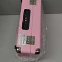 JORLAI Pink Vinyl Record Player 3 Speeds Portable Suitcase Turntable with Built-in Dual Speakers, Bluetooth Gramophone with Built-in Battery 3.5mm Aux Input/RCA Output