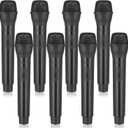 8 Pack Fake Microphone Prop Bulk Fun Stage Mics Toy Pretend Plastic Microphone Toy for Karaoke, Halloween, Stage Costume Favors, Birthday Party, Simulate Speech Practice