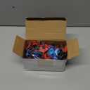 RoundFunny 48 Pcs Spider Cupcake Rings, Spider Cake Toppers, Cupcake Toppers Dessert Decorations for Birthday Halloween Party Gifts Classroom Prizes(Red/blue/black)