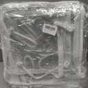 10-Pack Clear Zippered Storage Bags with Handles, Two-Way Zipper Foldable Closet Organizer, Bed Sheet Organizer, Plastic Storage Bin for Clothes, Towels (11.81*11.81*11.81 inches, White)