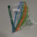 Reusable Plastic Straws 13 Inch - Bendy Drinking Straw With Covers Cap Assorted Colors - Corrugated Flexible Bendable - 10 Pack