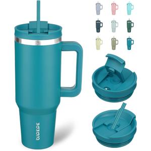 BJPKPK Insulated Tumblers With Handle And Straw 40 oz Stainless Steel Tumbler Cups With Lid,Laguna