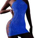 FasiCat Sexy Lingerie for Women Mesh Lingerie Backless Fishnet Minin Dress Glow in The Dark Lingerie Babydoll Halter Chemise Pack of 2